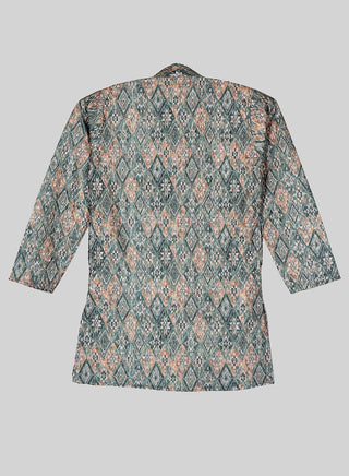 Boys Festive Geometric Printed Kurta Pajama Set