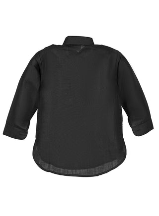 Boys Festive Black Pathani Kurta Pajama Ethnic Set