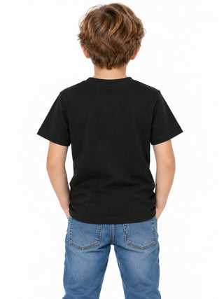 Kids Black Cute Ghosts Halloween Cotton T-Shirt