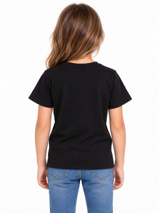 Kids Black Ghost Pumpkin Halloween Cotton T-Shirt