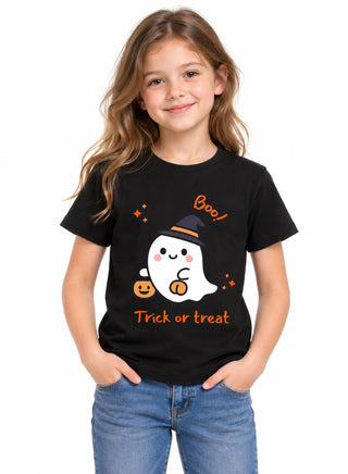 Kids Halloween t-shirt with halloween, front view