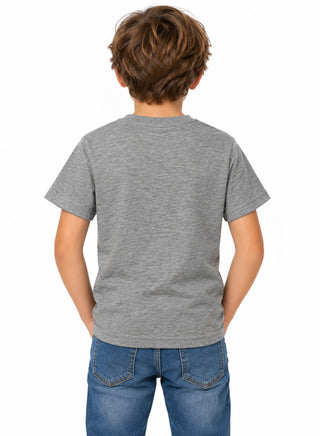 Kids Grey Ghost Pumpkin Halloween Cotton T-Shirt