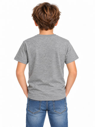 Kids Grey Spooky Vibes Halloween Cotton T-Shirt