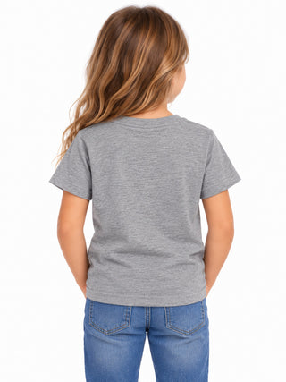 Kids Grey Hey Boo Halloween Cotton T-Shirt