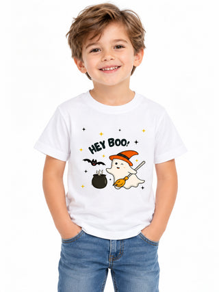 Kids Halloween t-shirt with boo halloween print 