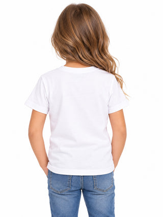 Kids White Spooky Vibes Halloween Cotton T-Shirt