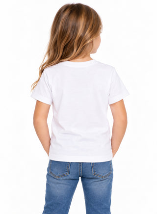 Kids White Witch Way Candy Halloween Cotton T-Shirt