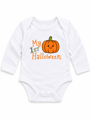 My First Halloween Cute Pumpkin Cotton Romper