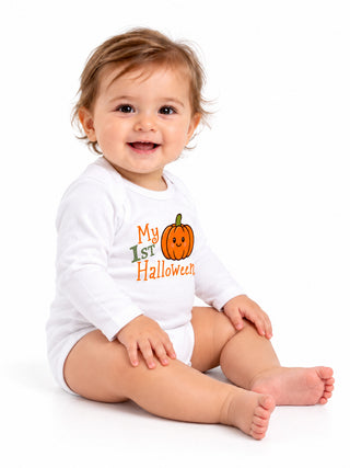 My First Halloween Cute Pumpkin Cotton Romper