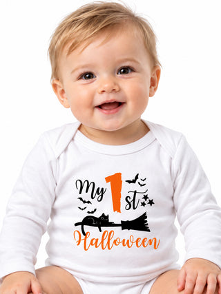 My First Halloween Black Cat Baby Romper