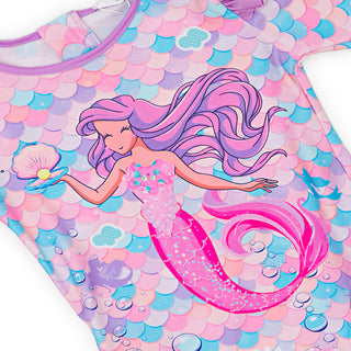 Adorable Mermaid Print Swimwear for Girls