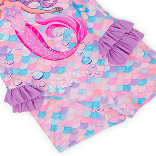 Adorable Mermaid Print Swimwear for Girls