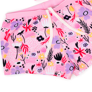 Three-piece Princess Print Swimwear Set for Girls