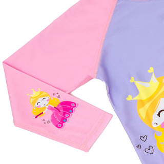 Three-piece Princess Print Swimwear Set for Girls