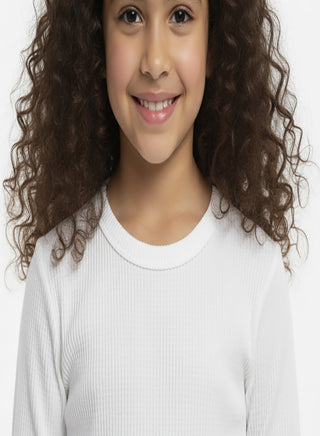 Cozy White Thermal Set for Boys and Girls