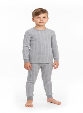 Soft Grey Thermal Set for Boys and Girls