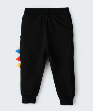Babyqlo Dino feature with colourful spikes cotton lounge pants for boys