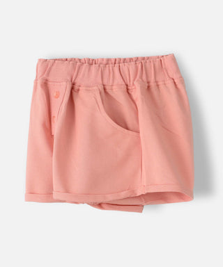 Babyqlo Comforatable elastic waist plain cotton shorts for girls