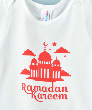 Babyqlo Ramadan Kareem bodysuit for Unisex - White