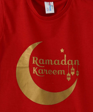 Babyqlo Ramadan Kareem Tshirt for boys and girls - Red