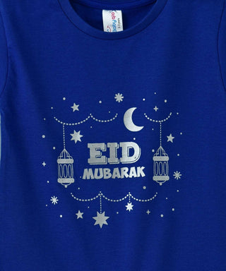 Babyqlo Eid Mubarak Tshirt for boys and girls - Royal Blue
