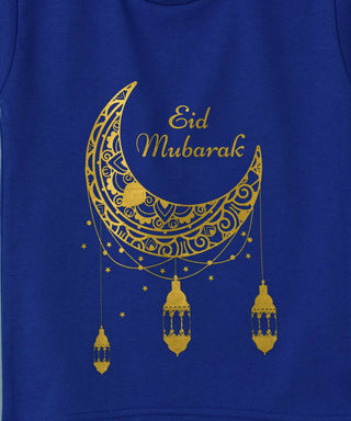 Babyqlo Eid Mubarak Tshirt for boys and girls - Blue