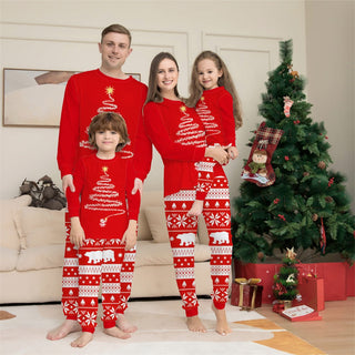 Scarlet Spirit Festive Family Christmas Tree Pajama Set