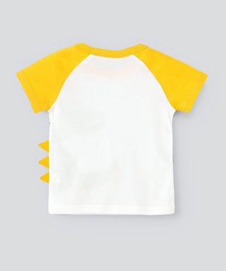 Babyqlo Crocodile Printed cotton T Shirt - Yellow