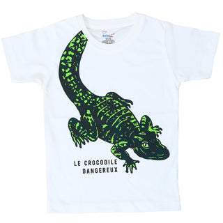 Crocodile printed cotton t-shirt for boys