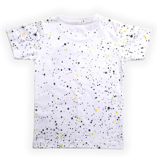 Muscial overall printed cotton short sleeve t-shirt for boys
