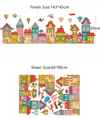 Castle Small town Wall Sticker For Baby and Kids Room