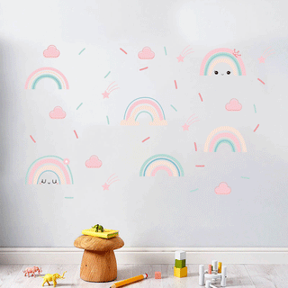 Rainbow printed Wall Sticker For Kids Room