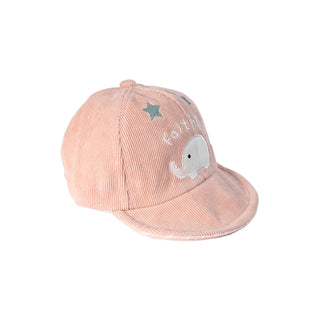 Babyqlo Elephant print cap for little Girls - Pink