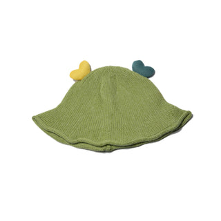 Babyqlo Sun Hat with applique detail for little girls - green