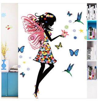 Beautiful Multicolor Flower Printed Wall Sticker For Girls Room