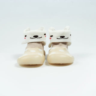 Babyqlo Cute Kitty feature soft -top shoes - Beige