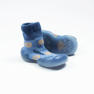 Babyqlo Dotted Soft-top Pool Shoes - Blue