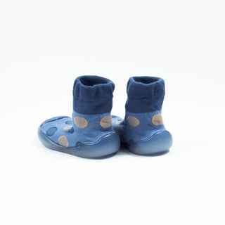 Babyqlo Dotted Soft-top Pool Shoes - Blue