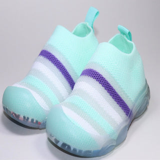 Babyqlo Striped Premium Pool Shoes - Blue