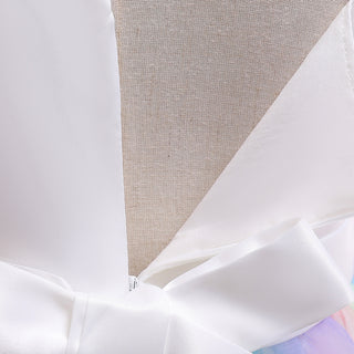 Sequins Rainbow Unicorn feature Sleeveless Dress for Girls- White