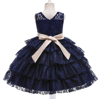 Babyqlo Mesh-layered frill with corsage party dress for girls