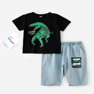 cotton t-shirt and short set for boy-mybabyqlo.com