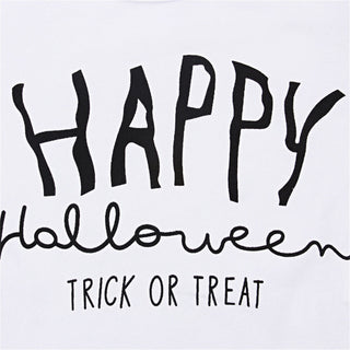 Happy Halloween trick or treat quoted romper for baby boy and baby girl