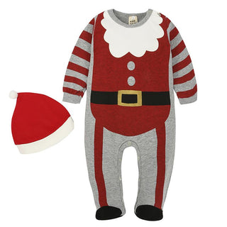 Little Santa Overall with Cap for Infants