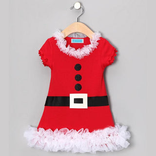 Christmas Costume Red and White Dress for Little Girls - shopfils.com