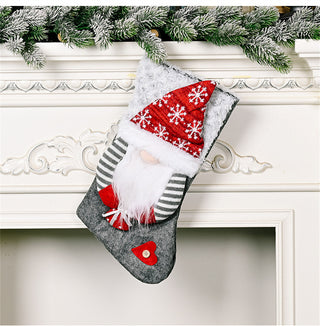 Premium Christmas Holiday Decorative Stockings - Grey