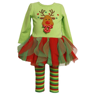Christmas Tutu Dress with leggings for Girls - shopfils.com