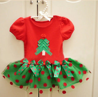 X -Mas Tree Dress for Little Girls