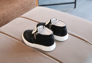 Easy slip on Black Short Boots shoes for baby girls and boys - shopfils.com