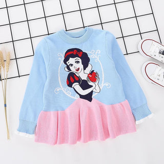 Princess Snow White Printed pure Cotton Soft Sweater for Little Girls - shopfils.com